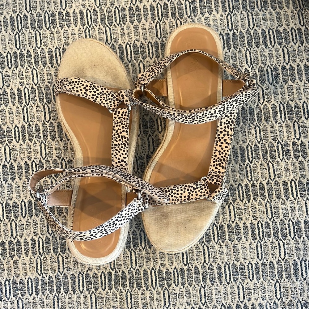 Animal print wedges